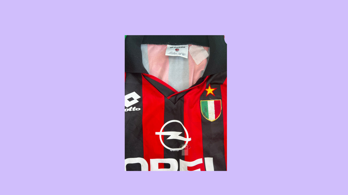 AC Milan 1994/95 Lotto with 11 Nameset Vintage Football Jersey