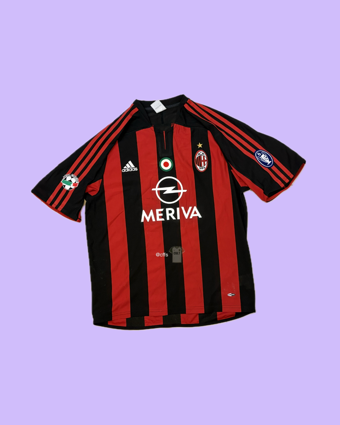 AC Milan 2003/04 Adidas with Paolo Maldini 3 Nameset