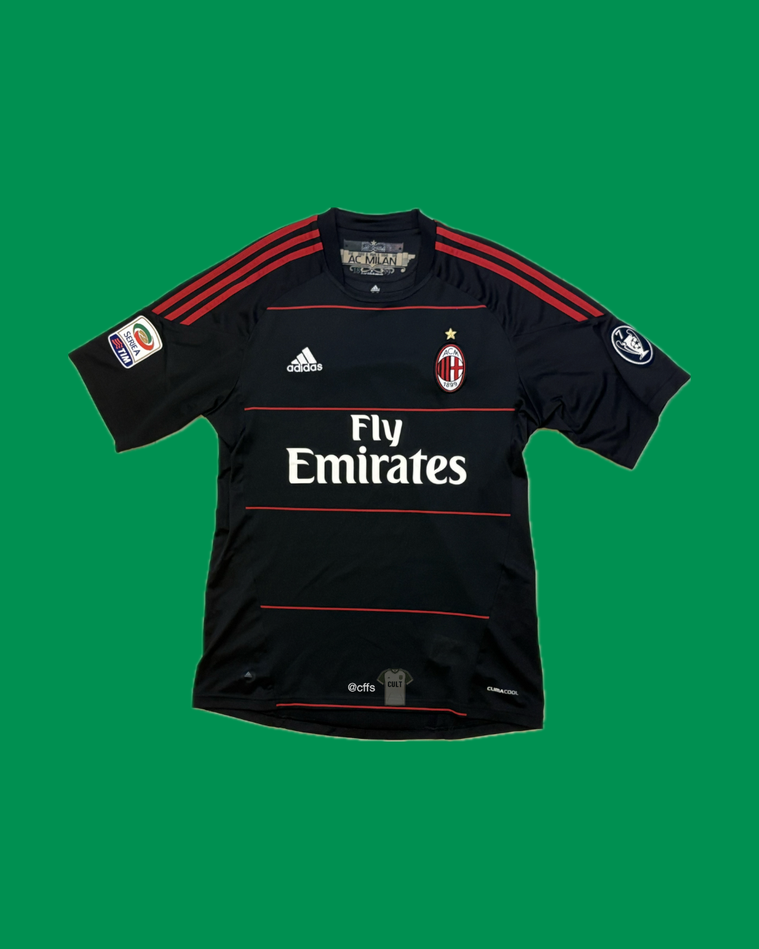 AC Milan 2010/11 Adidas with Alexandre Pato 7 Nameset – Cult Fave