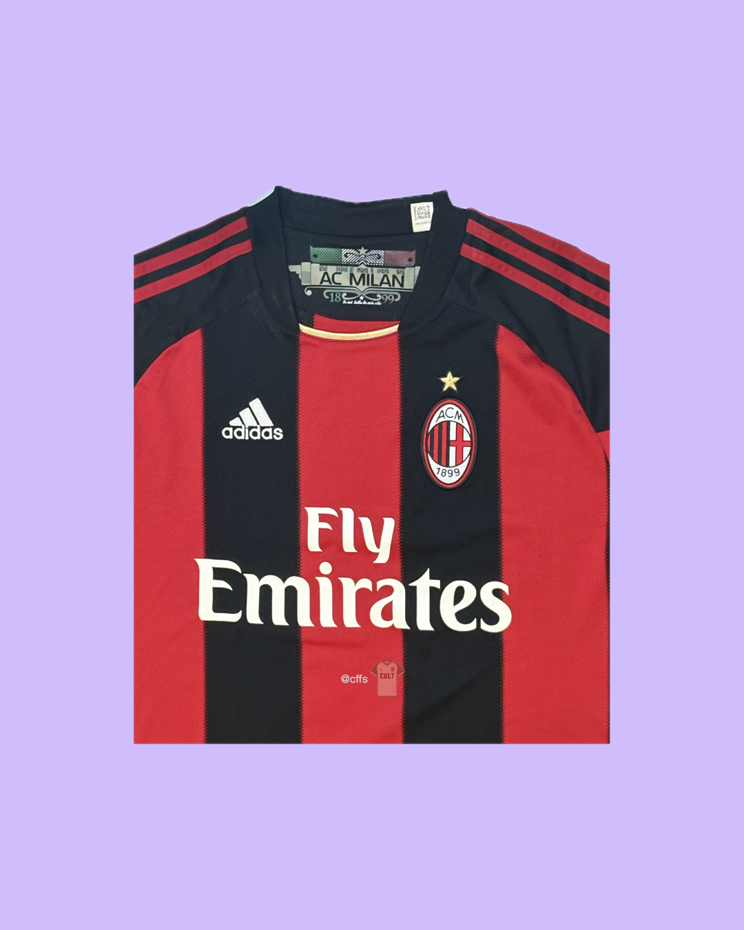 AC Milan 2010/11 Adidas with Zlatan Ibrahimovic 11 Nameset Football Jersey