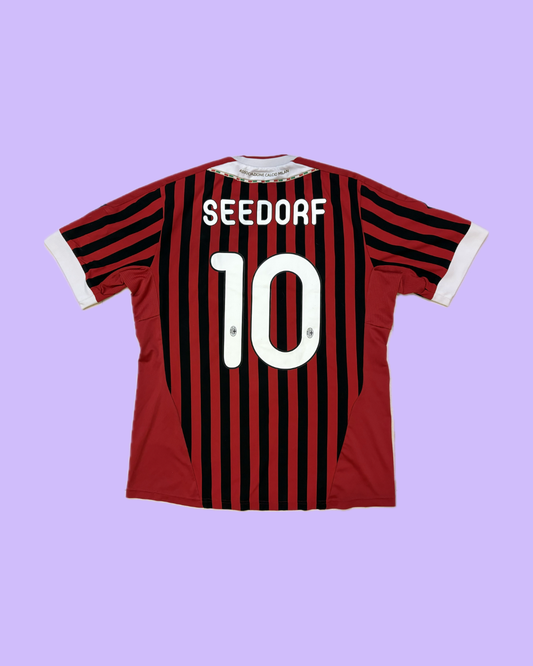AC Milan 2011/12 Adidas with Clarence Seedorf 11 Nameset Football Jersey