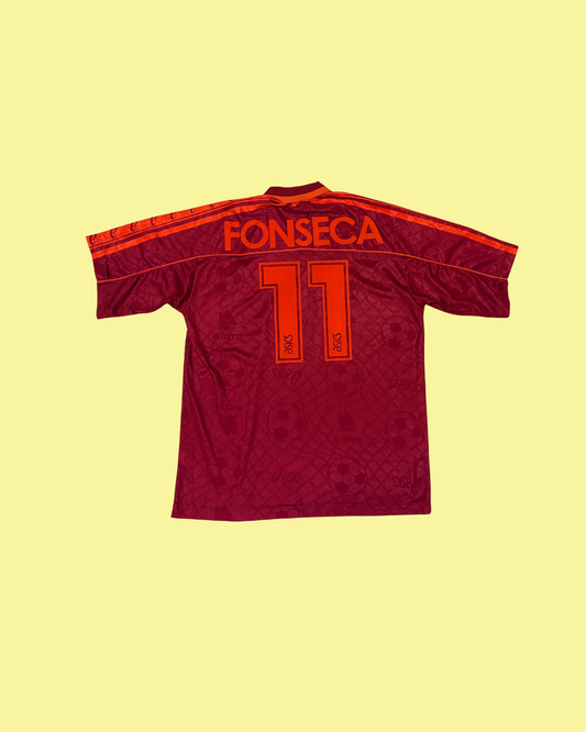 AS Roma 1995/96 Asics with Daniel Fonseca 11 Nameset Football Jersey