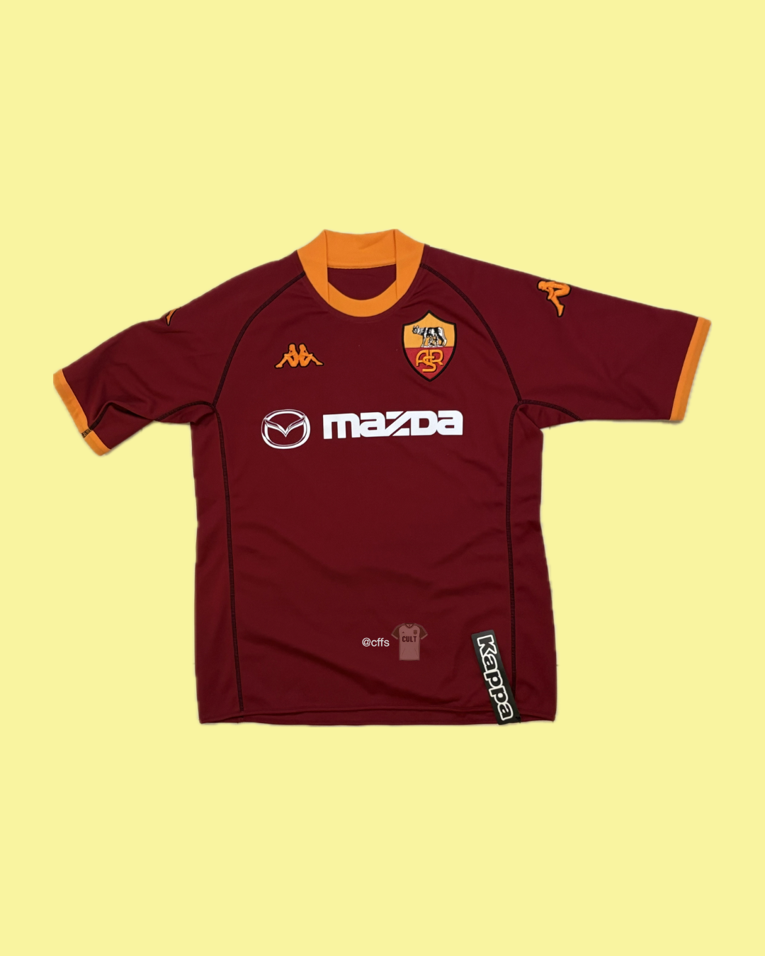 AS Roma 2002/03 Kappa with Francesco Totti 10 (BNWT) Nameset Football Jersey - Cult Fave Football Shirts