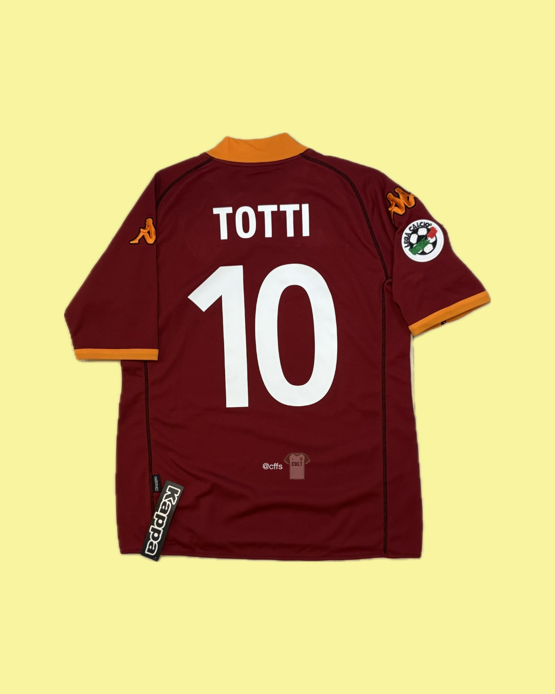 AS Roma 2002/03 Kappa with Francesco Totti 10 (BNWT) Nameset Football Jersey - Cult Fave Football Shirts