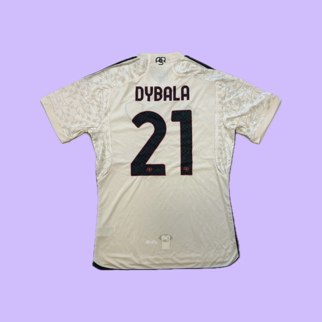 AS Roma 2023/24 Adidas with Paulo Dybala 21 Away Jersey - Cult Fave Football Shirts