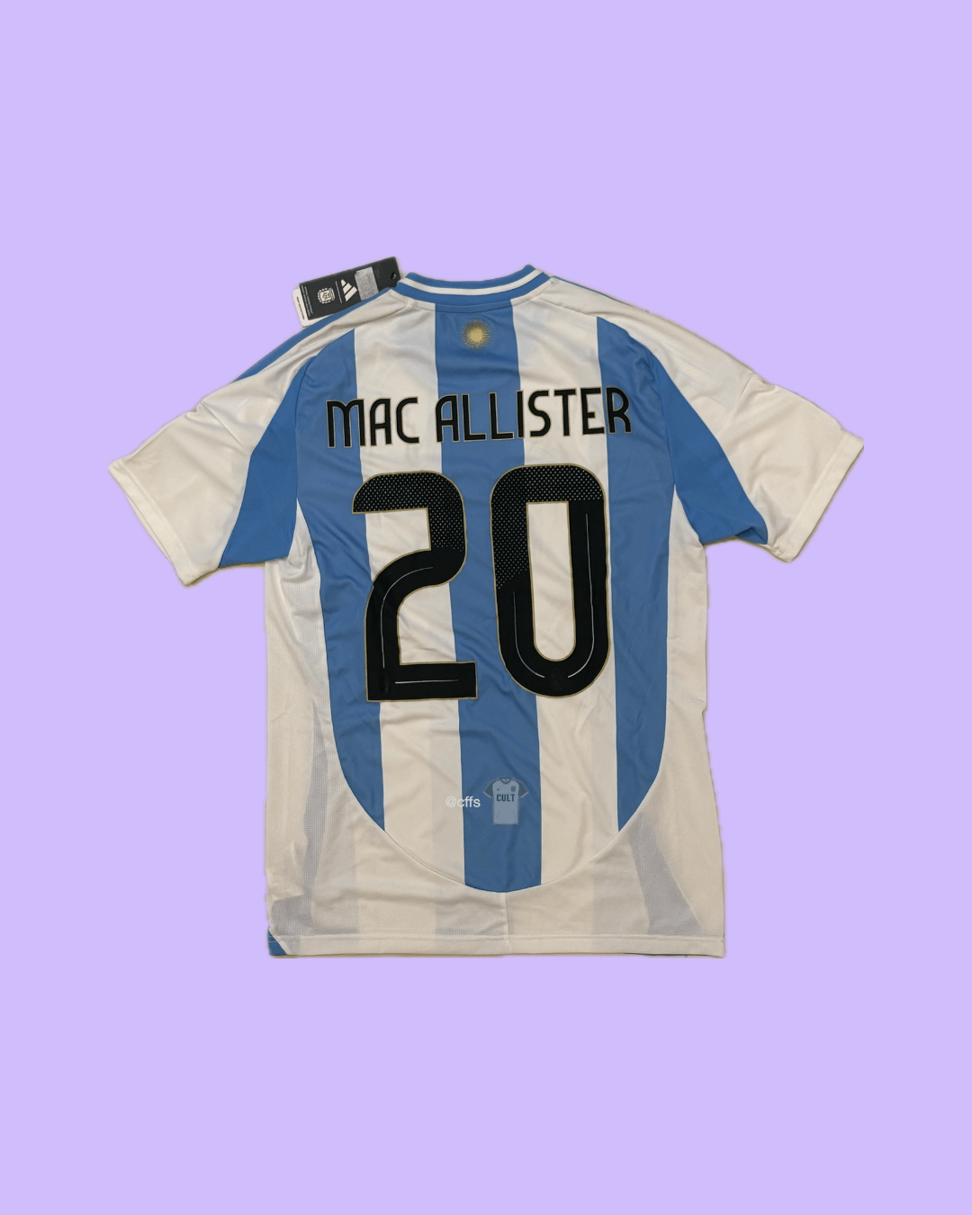 Argentina NT 2024 Adidas with Alexis Mac Allister 20 Nameset Football Jersey (BNWT)