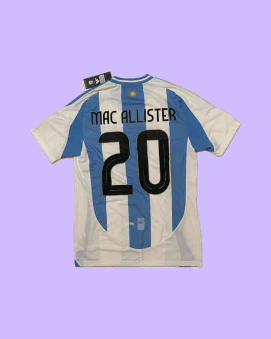 Argentina NT 2024 Adidas with Alexis Mac Allister 20 Nameset Football Jersey (BNWT) - Cult Fave Football Shirts