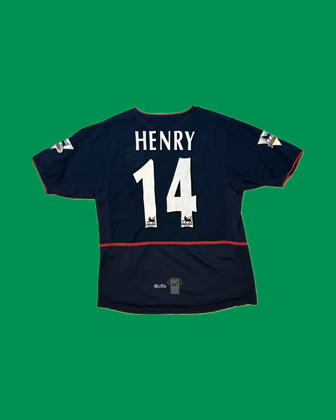 Arsenal FC 2002-04 Nike with Thierry Henry 14 Nameset Football Jersey