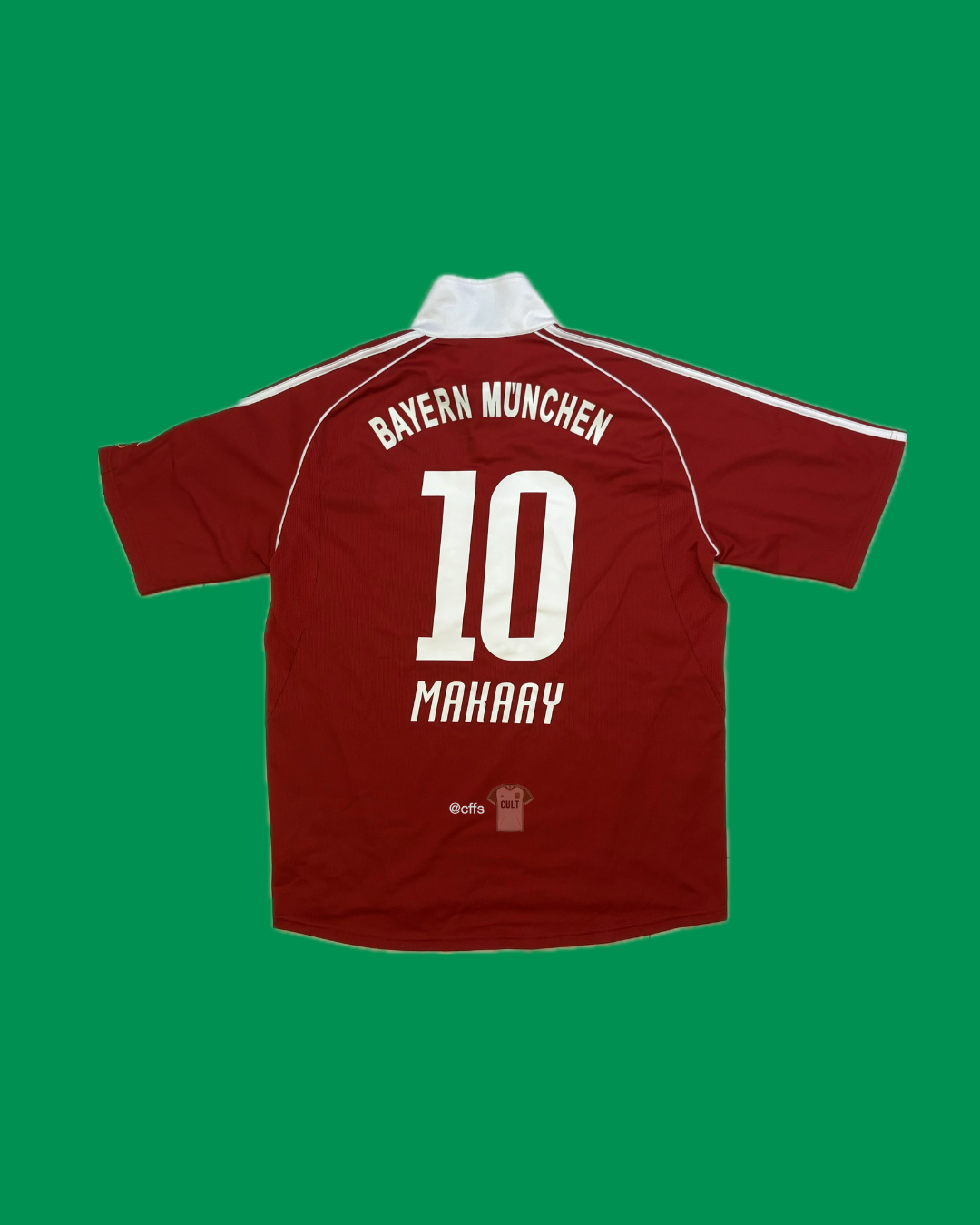 Bayern Munich 2006/07 Adidas with Roy Makaay 10 Nameset Football Jersey