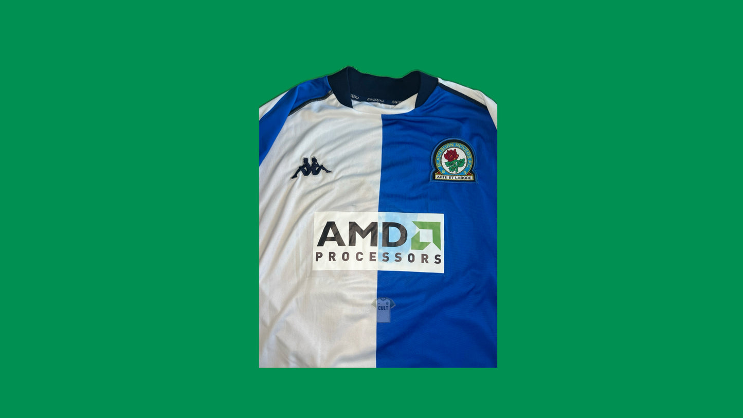 Blackburn Rovers FC 2002/03 Kappa with Andy Cole 9 Nameset Vintage Football Jersey