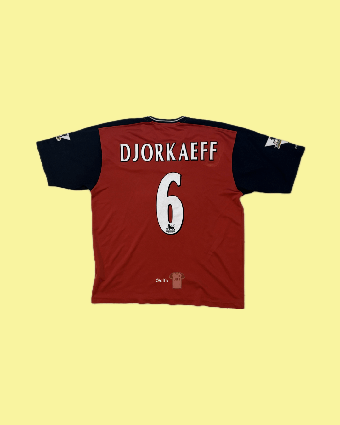 Bolton Wanderers 2002-04 Reebok with Youri Djorkaeff 6 Nameset Football Jersey