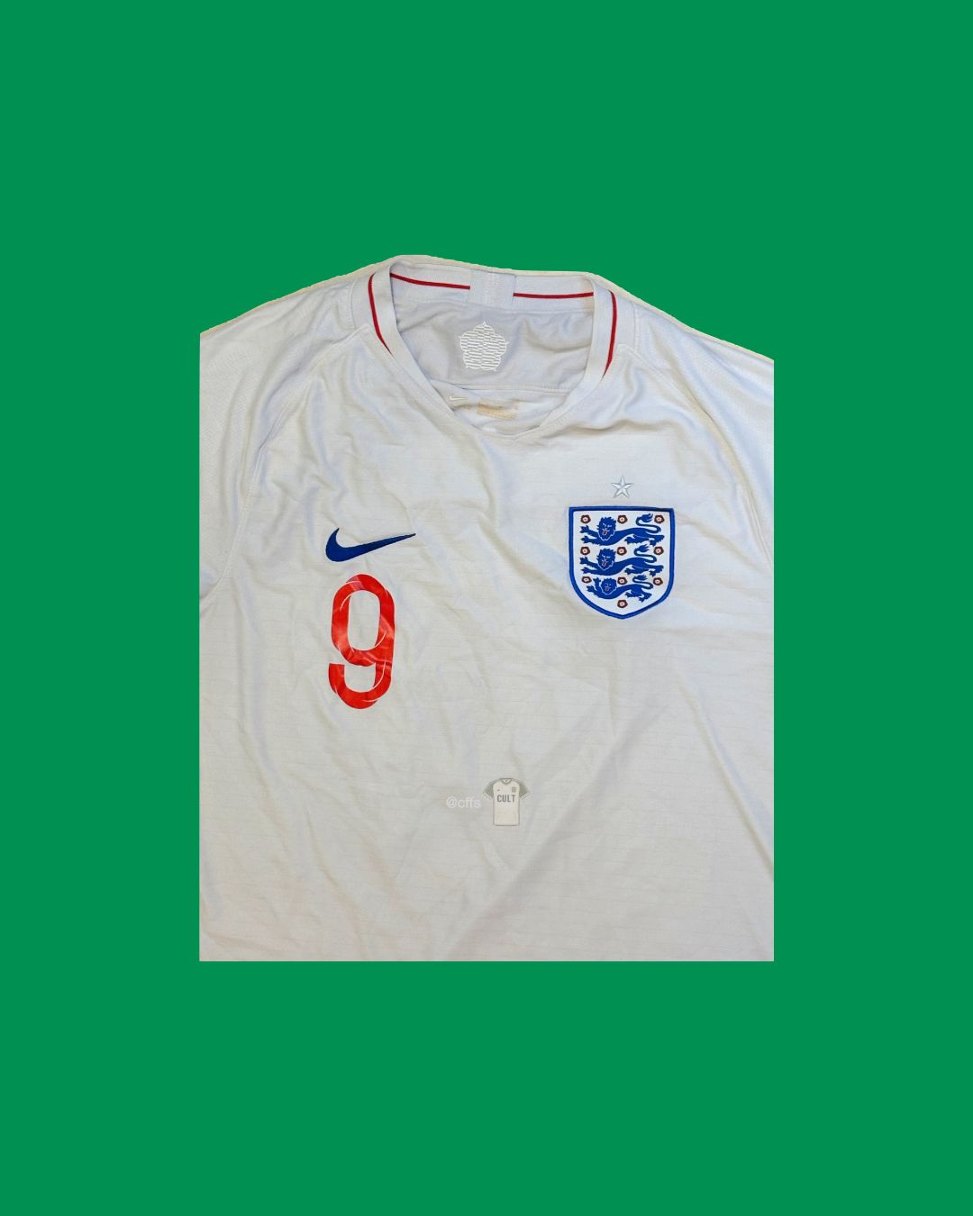 England NT 2018 Nike with Harry Kane 9 Nameset Football Jersey