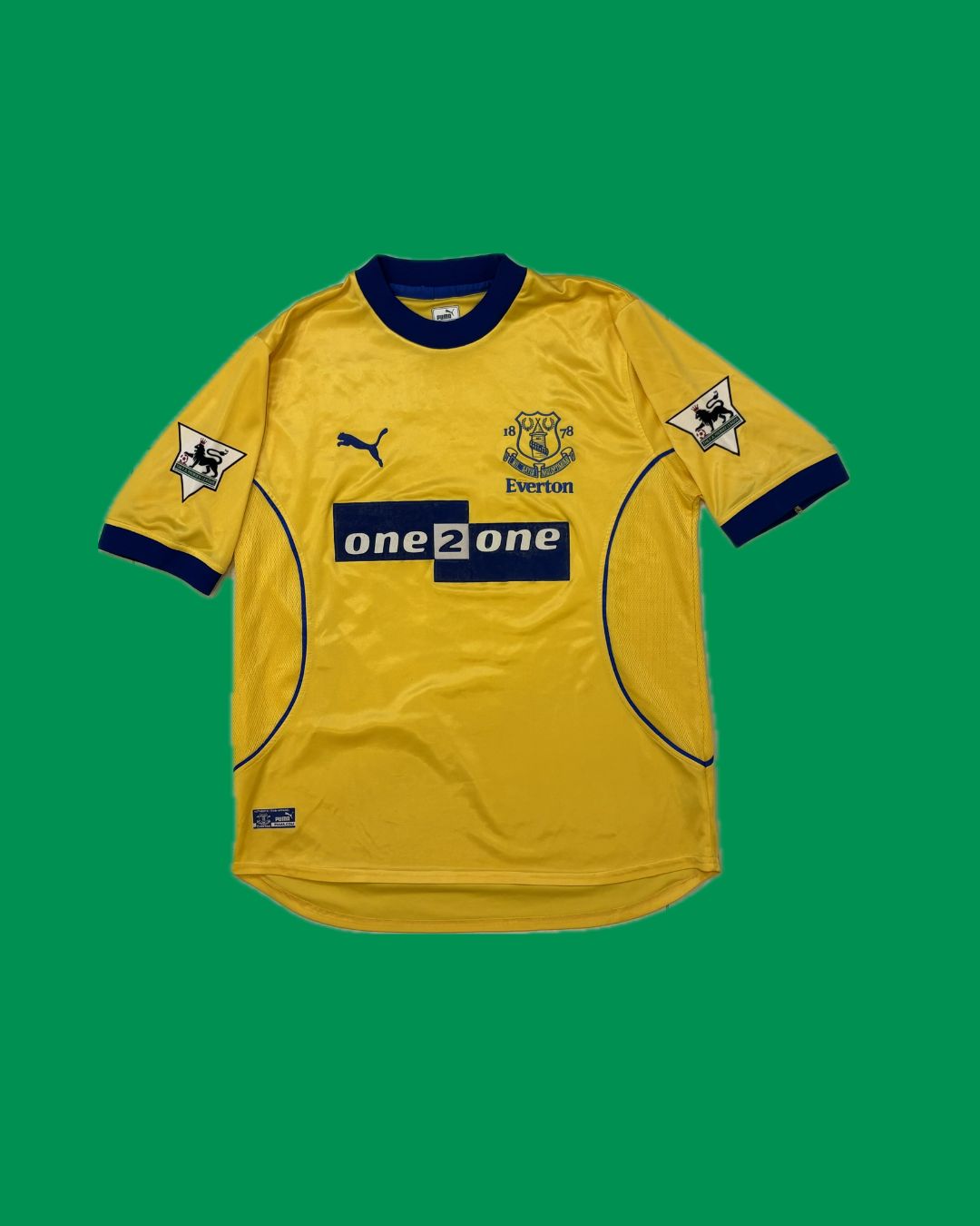 Everton 2000/01 Puma with Paul Gascoigne 18 Nameset