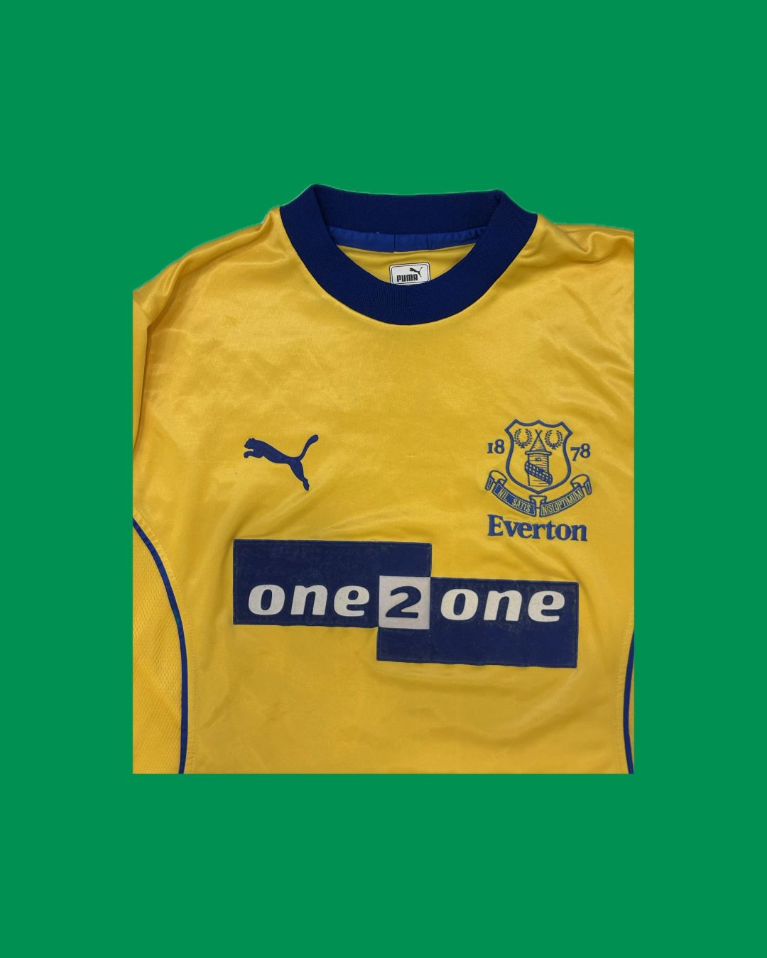Everton 2000/01 Puma with Paul Gascoigne 18 Nameset