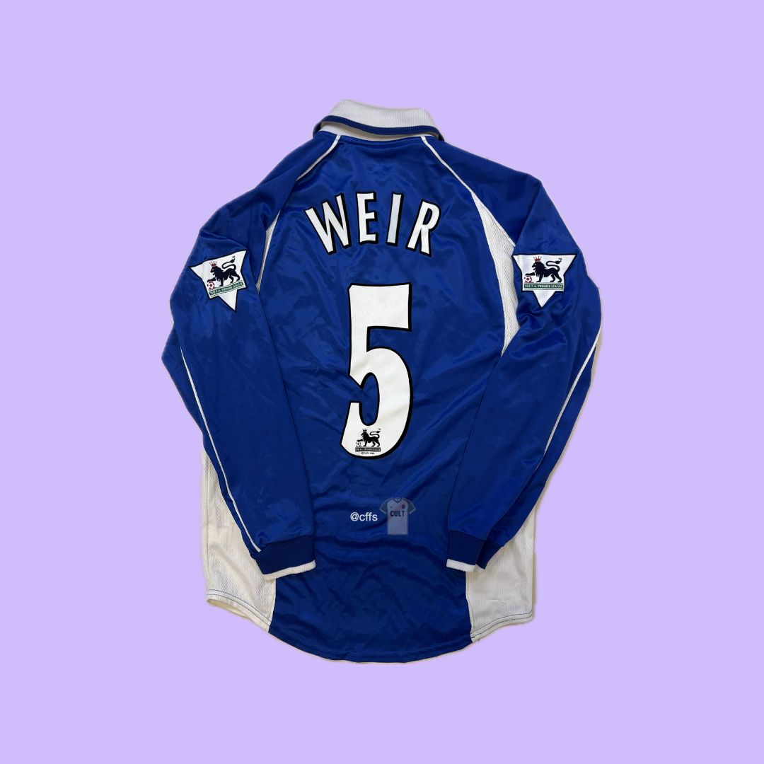 Everton 2000/02 Puma with David Weir 5 Nameset Vintage Football Jersey