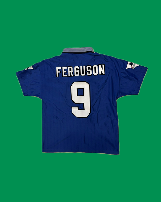 Everton FC 1995/96 Umbro with Duncan Ferguson 9 Nameset Football Jersey