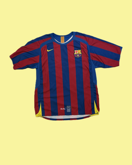 FC Barcelona 2005/06 Nike with Lionel Messi 30 Nameset - Cult Fave Football Shirts