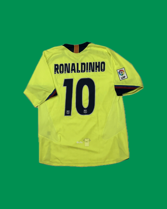 FC Barcelona 2005/06 Nike with Ronaldinho 10 Nameset Football Jersey - Cult Fave Football Shirts