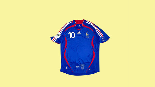 France 2006 World Cup Adidas Home Jersey with Zinedine Zidane 10 - Cult Fave Football Shirts