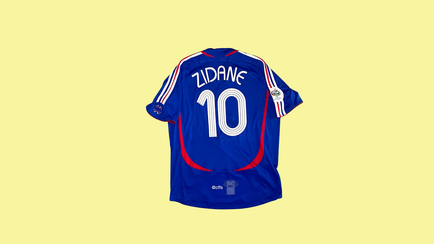 France 2006 World Cup Adidas Home Jersey with Zinedine Zidane 10