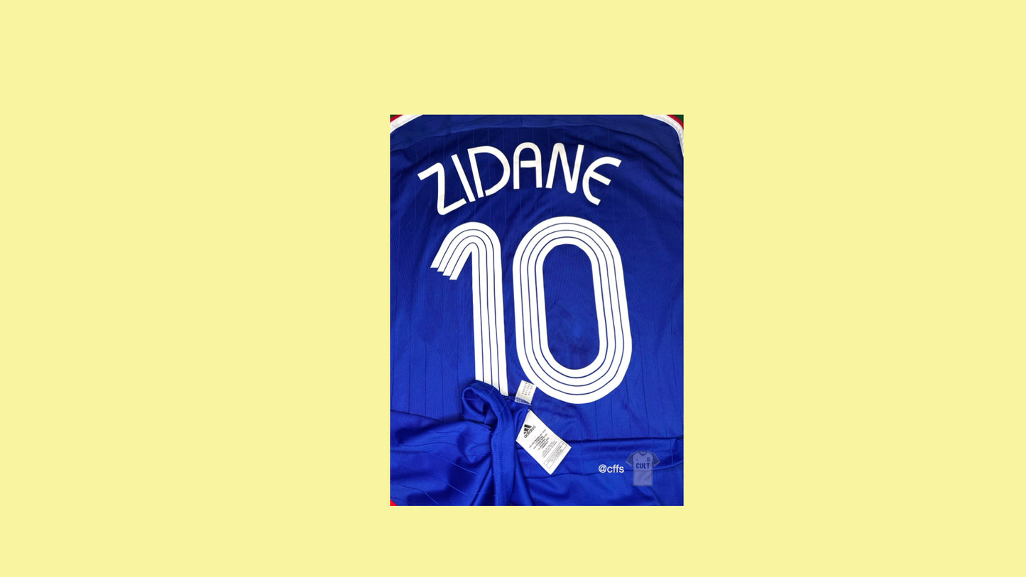 France 2006 World Cup Adidas Home Jersey with Zinedine Zidane 10