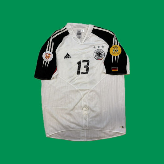 Germany NT 2004/06 Adidas with Michael Ballack 13 Nameset Vintage Football Jersey - Cult Fave Football Shirts
