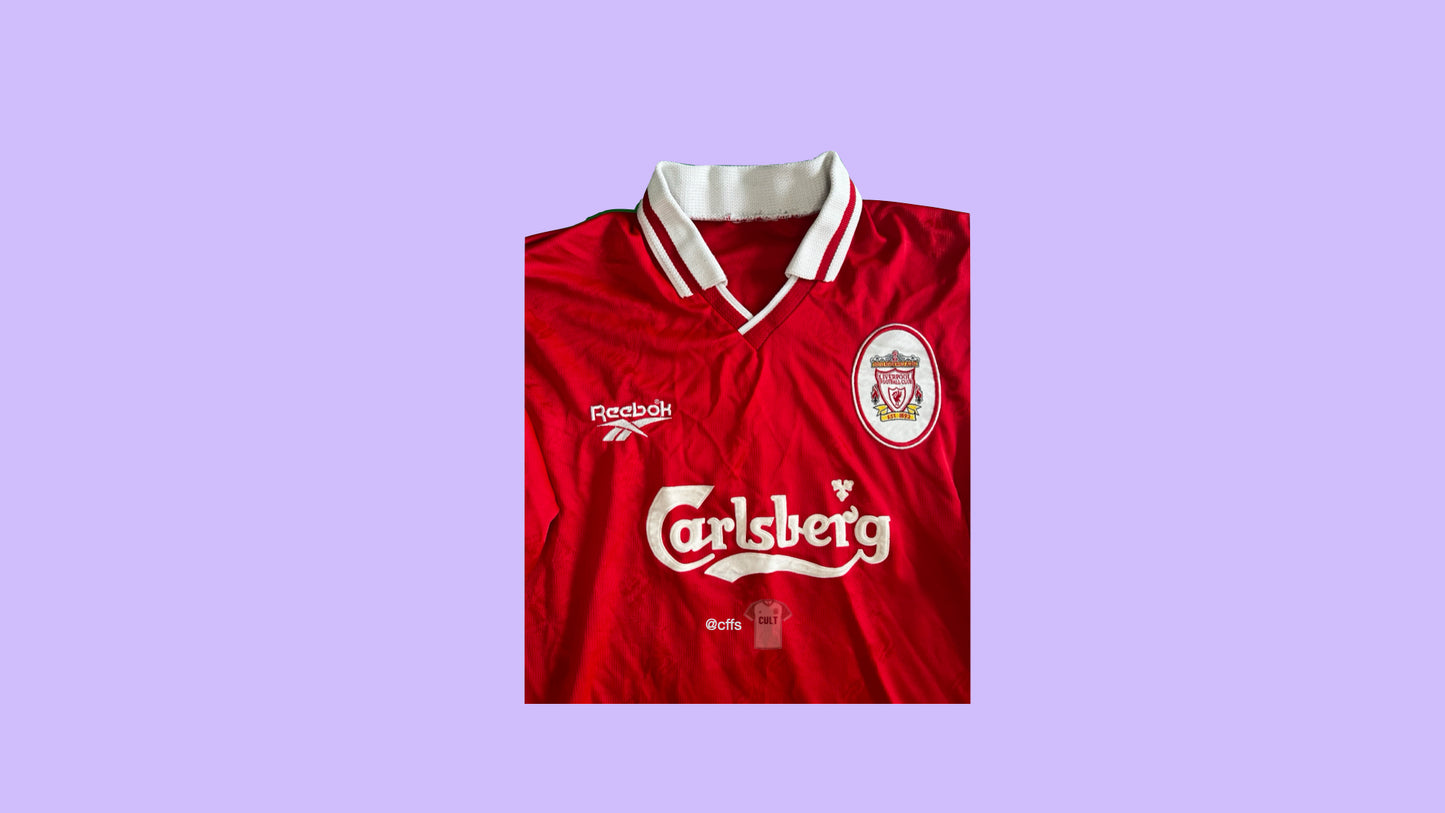 Liverpool 1996-1998 Reebok with Michael Owen 18 Nameset Vintage Football Jersey
