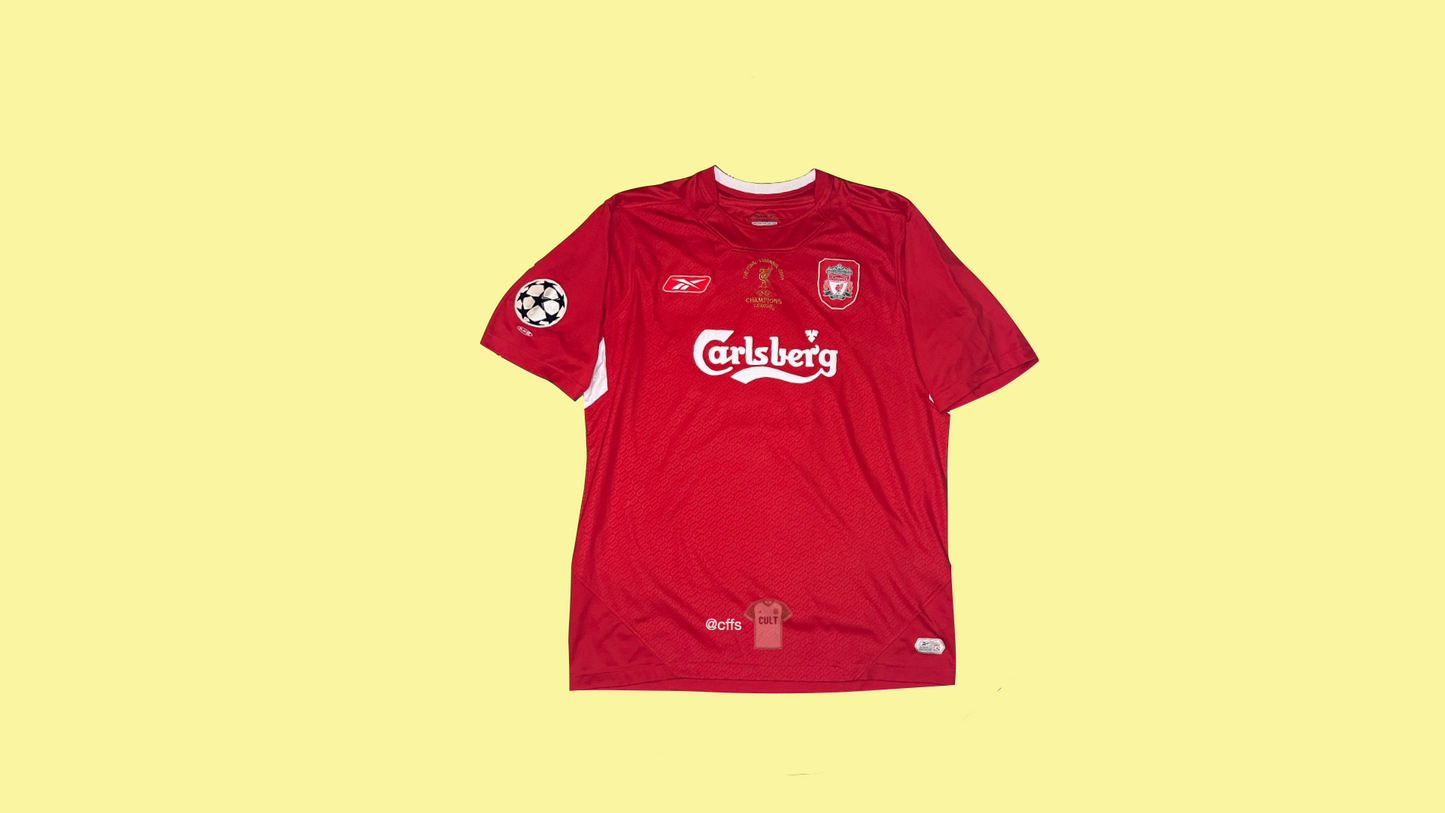 Liverpool FC 2004 - 2006 Reebok with Steven Gerrard 8 Nameset Vintage Football Jersey - Cult Fave Football Shirts