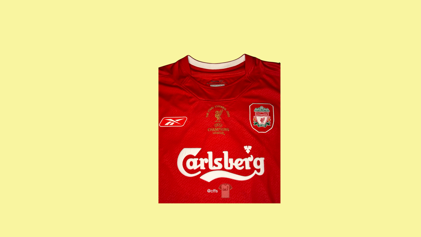 Liverpool FC 2004 - 2006 Reebok with Steven Gerrard 8 Nameset Vintage Football Jersey - Cult Fave Football Shirts