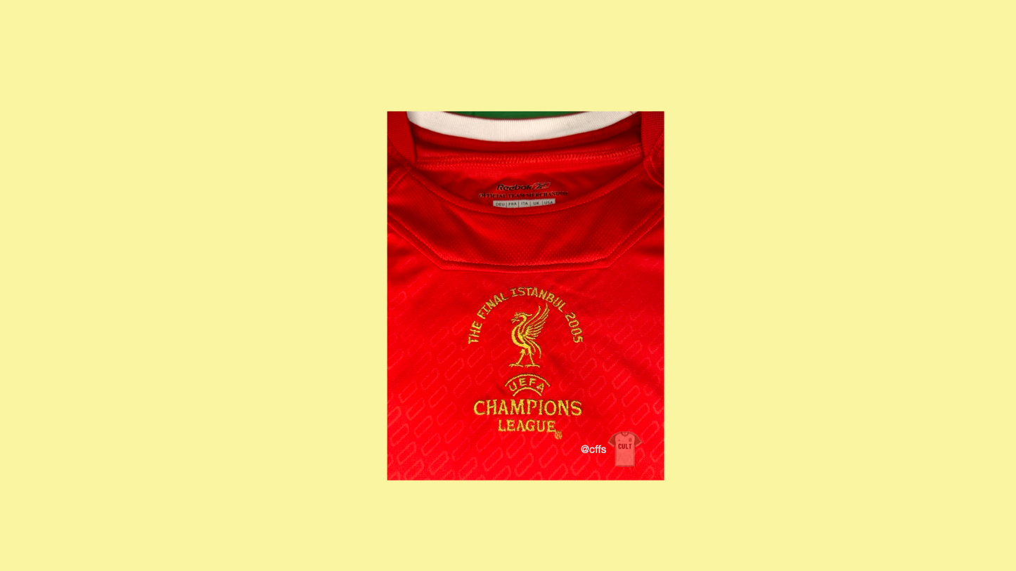 Liverpool FC 2004 - 2006 Reebok with Steven Gerrard 8 Nameset Vintage Football Jersey - Cult Fave Football Shirts