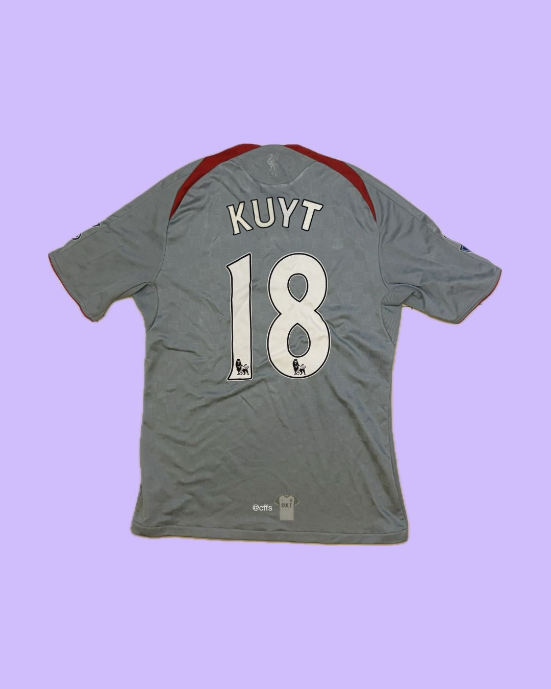 Liverpool FC 2008/09 Adidas with Dirk Kuyt 18 Nameset