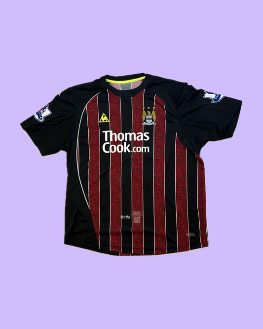 Manchester City 2008/09 Le Coq Sportif with Vincent Kompany 33 Nameset Football Jersey - Cult Fave Football Shirts