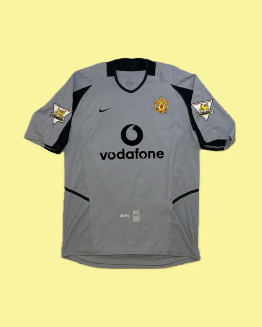 Manchester United 2002/04 Nike with Fabien Barthez 1 Nameset Goalkeeper Jersey - Cult Fave Football Shirts