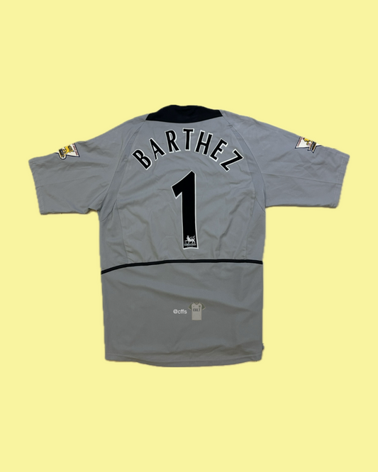 Manchester United 2002/04 Nike with Fabien Barthez 1 Nameset Goalkeeper Jersey - Cult Fave Football Shirts