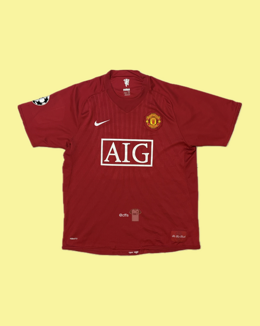 Manchester United 2007/08 Nike with Wayne Rooney 10 Nameset Football Jersey - Cult Fave Football Shirts