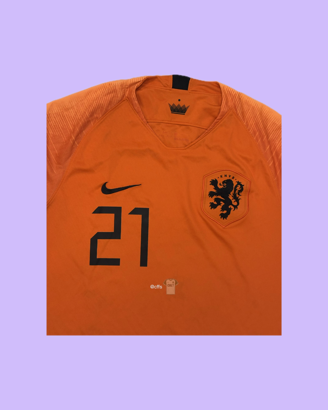 Netherlands NT 2018/20 Nike with Frenkie de Jong 21 Nameset