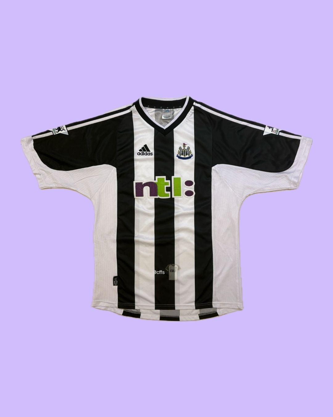 Newcastle United 2001/03 Adidas with Alan Shearer 9 Nameset