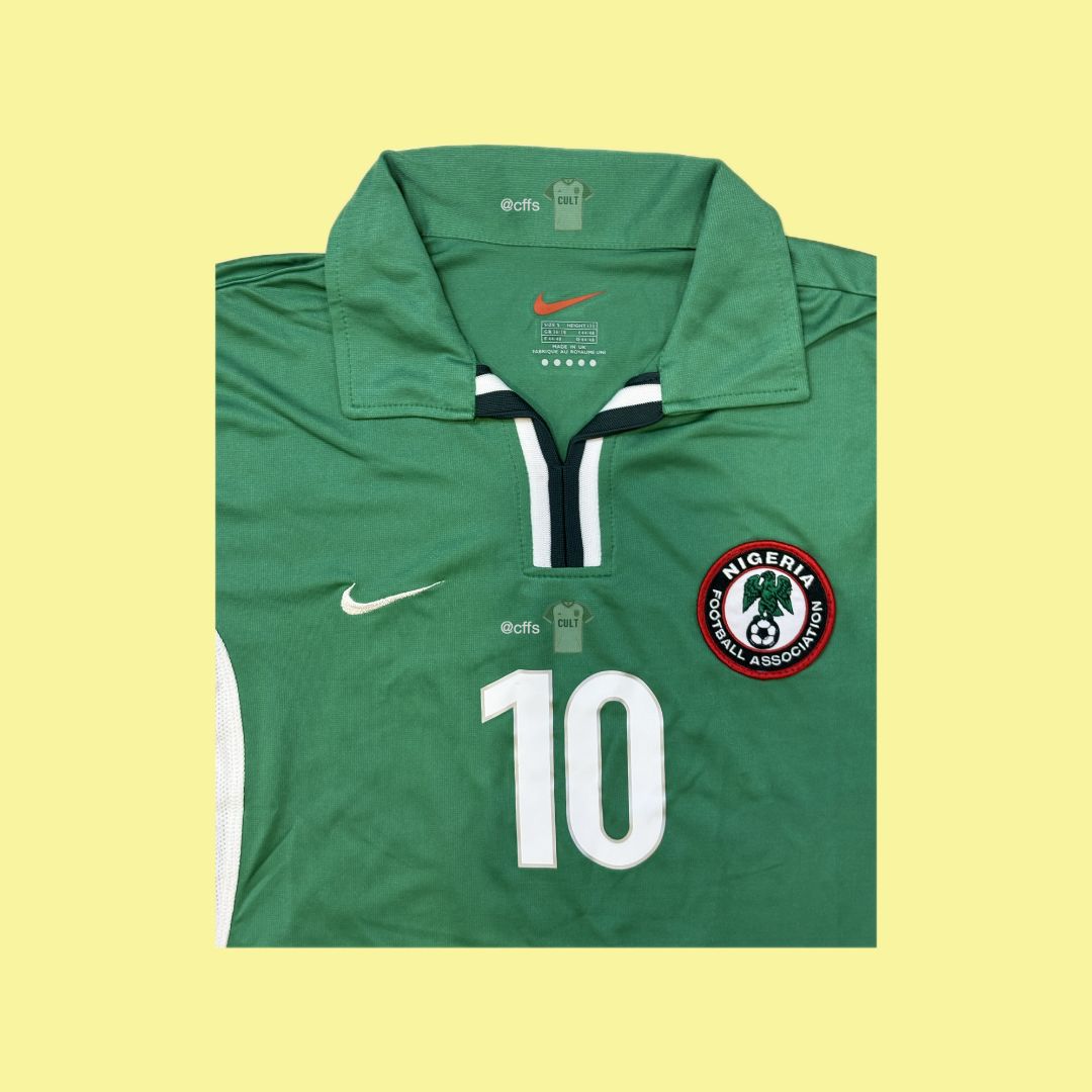 Nigeria NT 2000/02 Nike with Jay-Jay Okocha 10 Nameset Vintage Football Jersey
