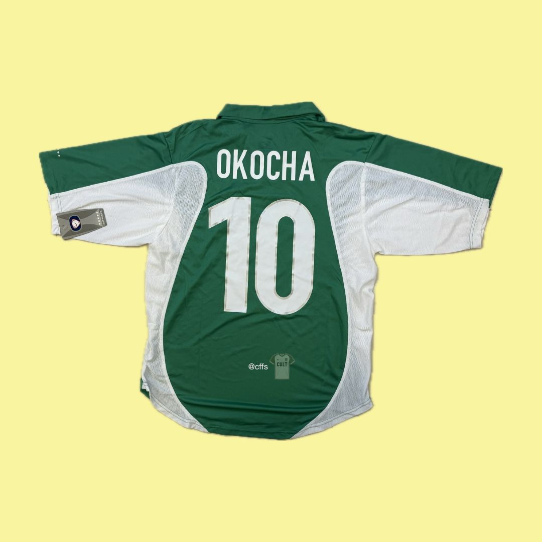 Nigeria NT 2000/02 Nike with Jay-Jay Okocha 10 Nameset Vintage Football Jersey