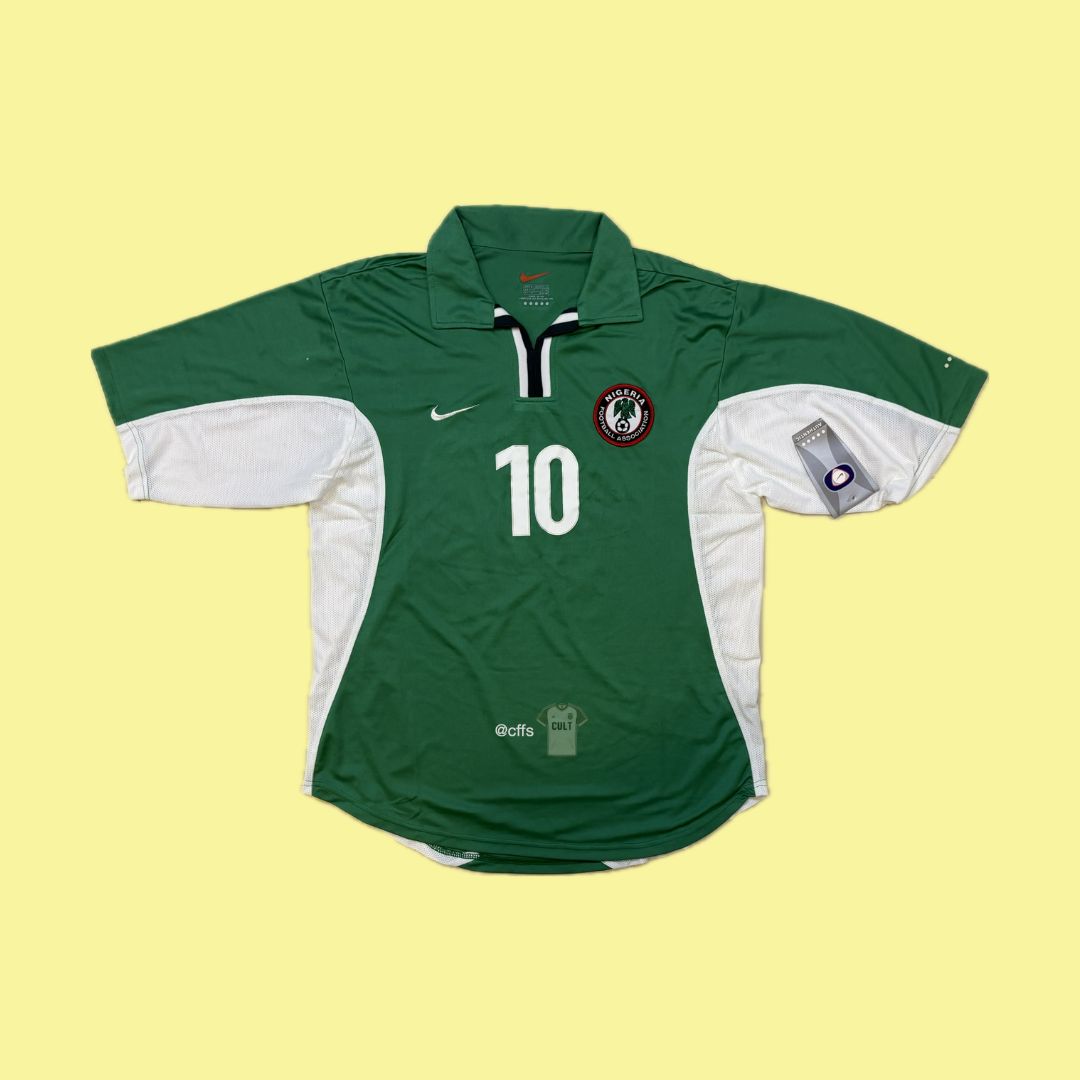 Nigeria NT 2000/02 Nike with Jay-Jay Okocha 10 Nameset Vintage Football Jersey