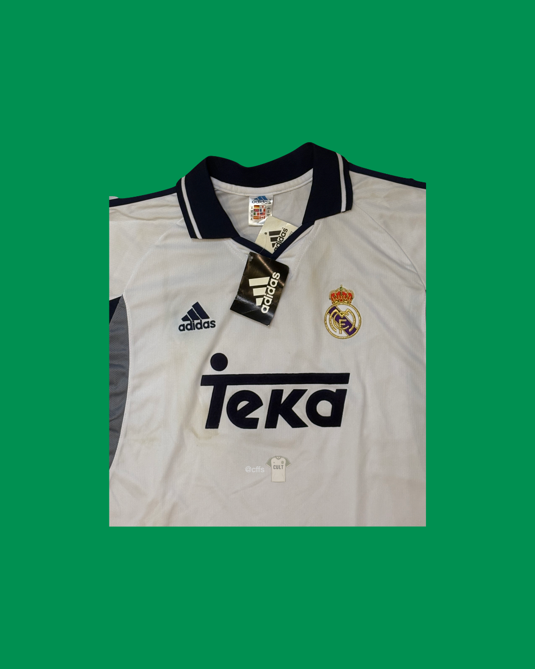 Real Madrid CF 2000/01 Adidas with Raul 7 Nameset Football Jersey