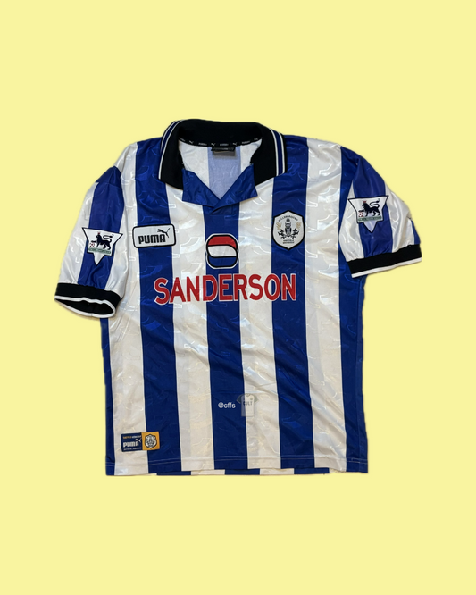 Sheffield Wednesday 1997/98 Puma with Paolo Di Canio 11 Nameset Football Jersey - Cult Fave Football Shirts