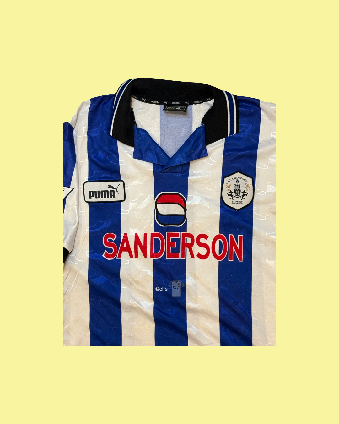 Sheffield Wednesday 1997/98 Puma with Paolo Di Canio 11 Nameset Football Jersey