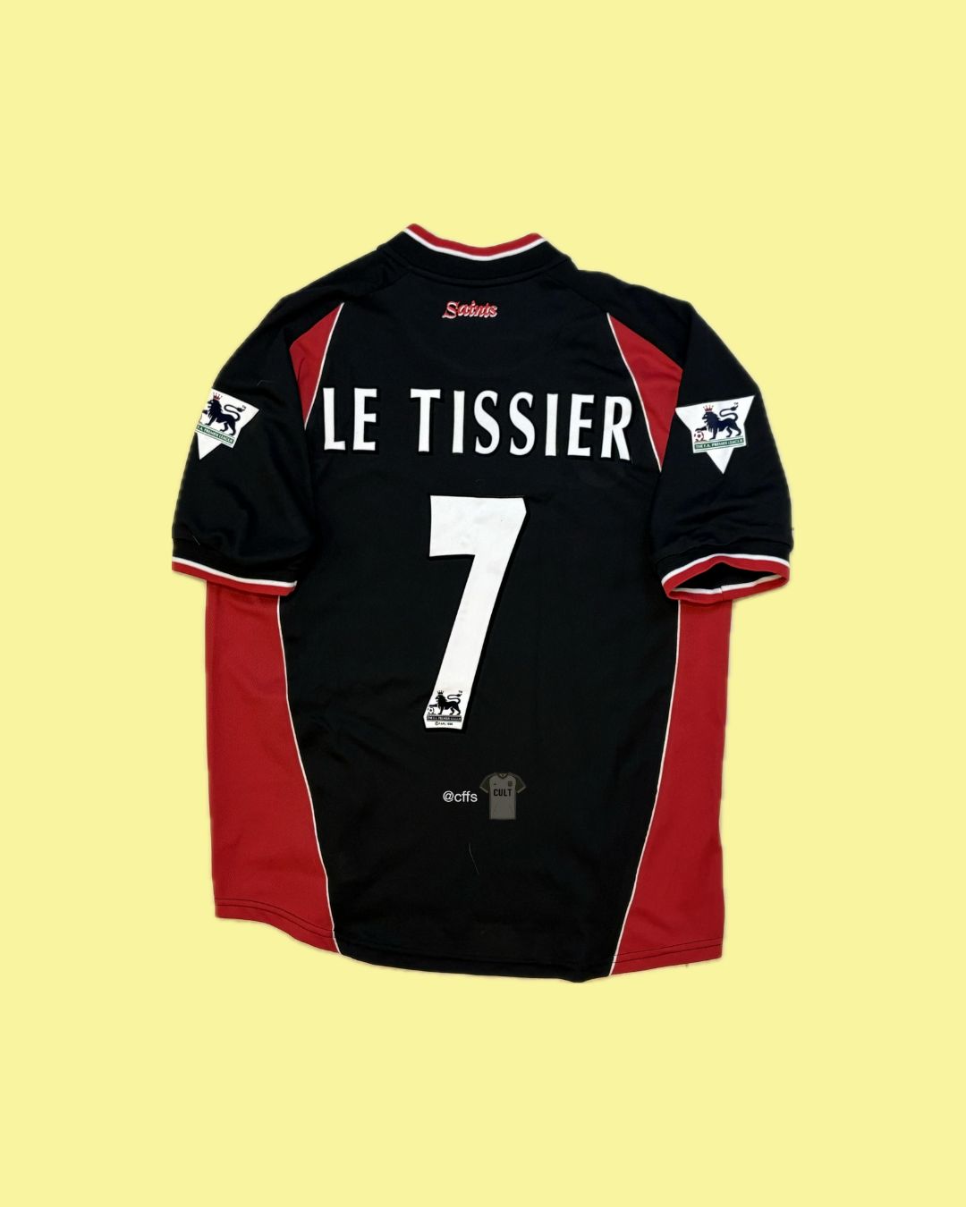 Southampton F.C. 2001/02 In-house with Matt Le Tissier 7 Nameset Football Jersey