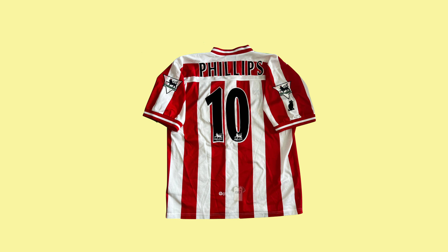 Sunderland AFC 1999/2000 ASICS with Kevin Phillips 10 Nameset Vintage Football Jersey