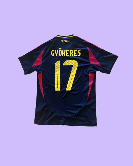 Sweden NT 2024 Adidas with Victor Gyökeres 17 Nameset Football Jersey