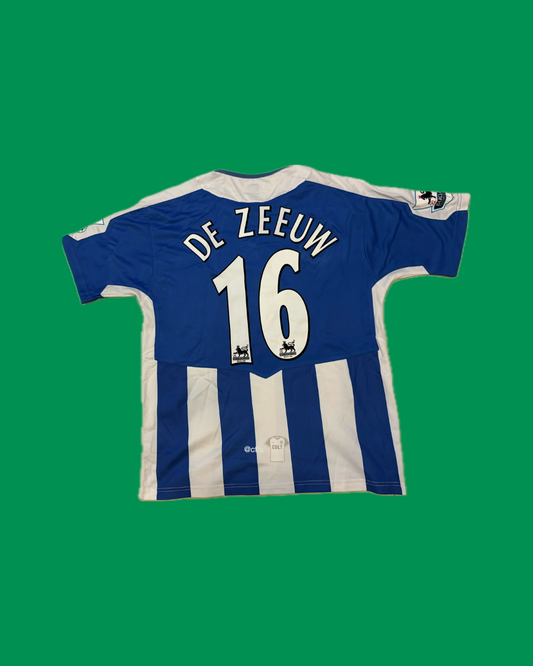 Wigan Athletic 2005/06 JJB with Arjan de Zeeuw 16 Nameset Football Jersey - Cult Fave Football Shirts