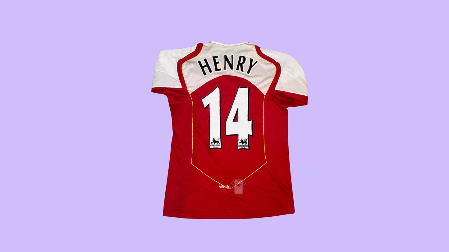 Arsenal 2005/06 Nike with Thierry Henry 14 Nameset Vintage Football Jersey - Cult Fave Football Shirts