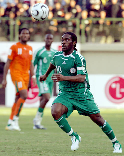 Nigeria 2006/08 Adidas with Jay-Jay Okocha 10 Nameset Football Jersey