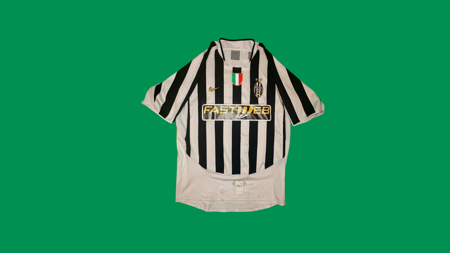 Juventus FC 2003/04 Nike with Lilian Thuram 21 Nameset Vintage Football Jersey - Cult Fave Football Shirts